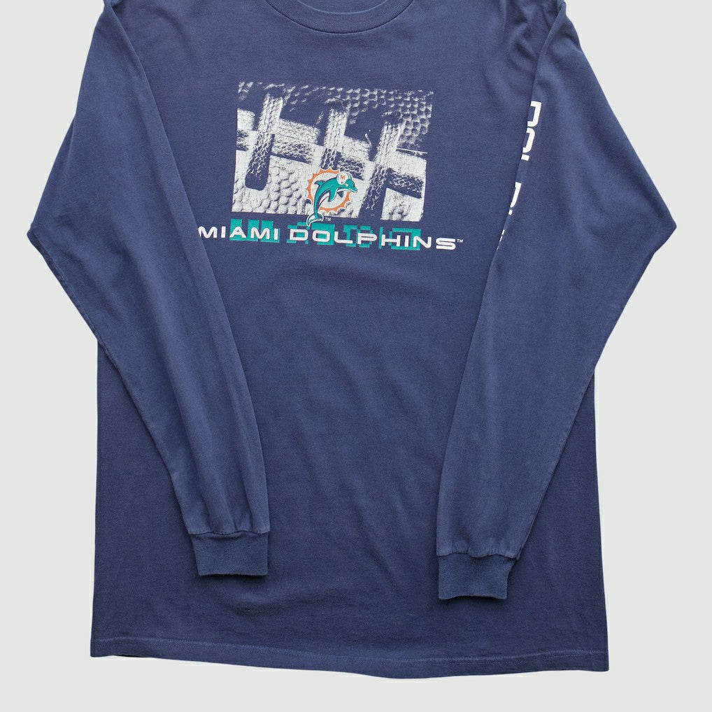 Fanatics Miami Dolphins 2000s Long Sleeve T-shirt Navy Vintage