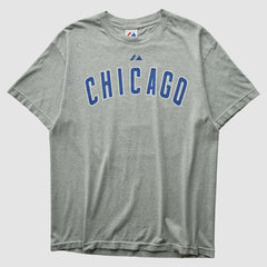 Chicago Cubs Majestic 2010 T-shirt - Heather Gray - Vintage - Fanatics Lifestyle