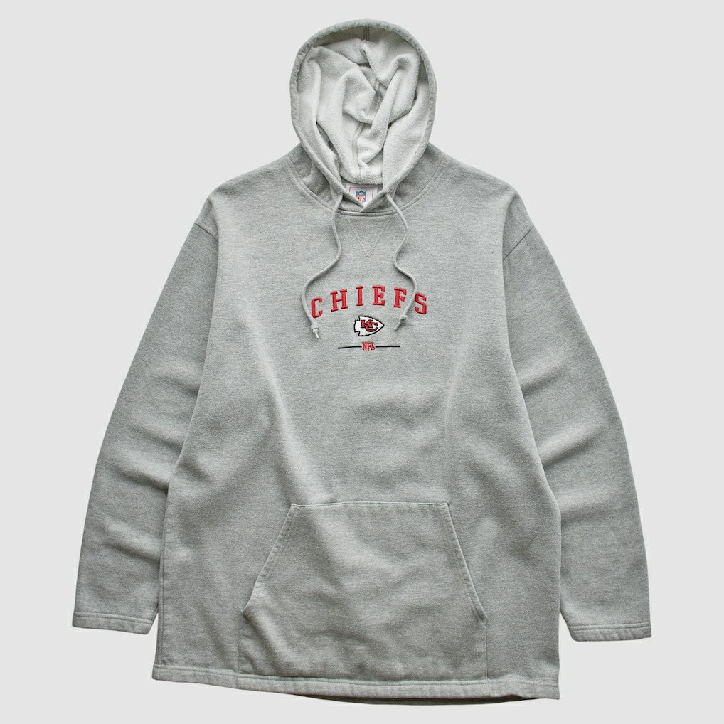 Fanatics Kansas City Chiefs NFL 2000s Hooded Pullover Sweatshirt Heather Gray Vintage