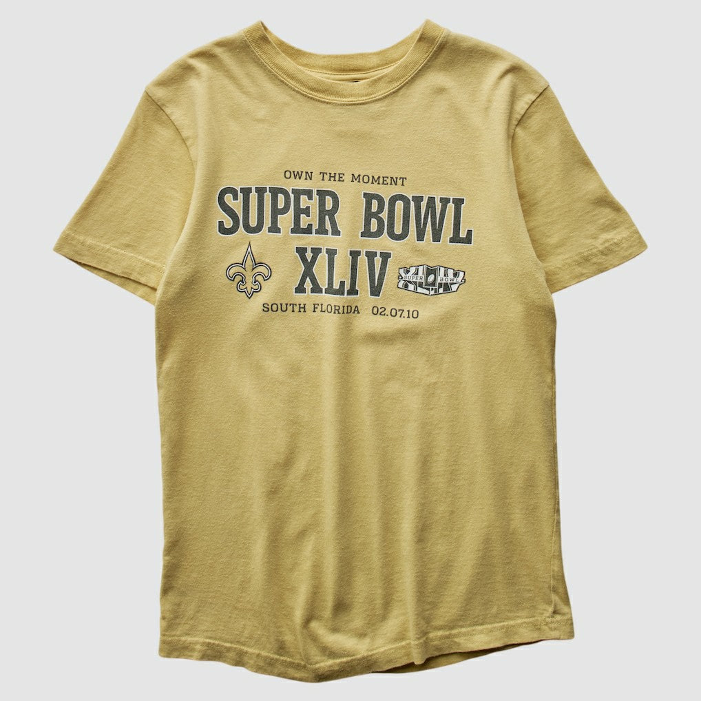 Fanatics New Orleans Saints Reebok 2010 T-shirt Yellow Vintage