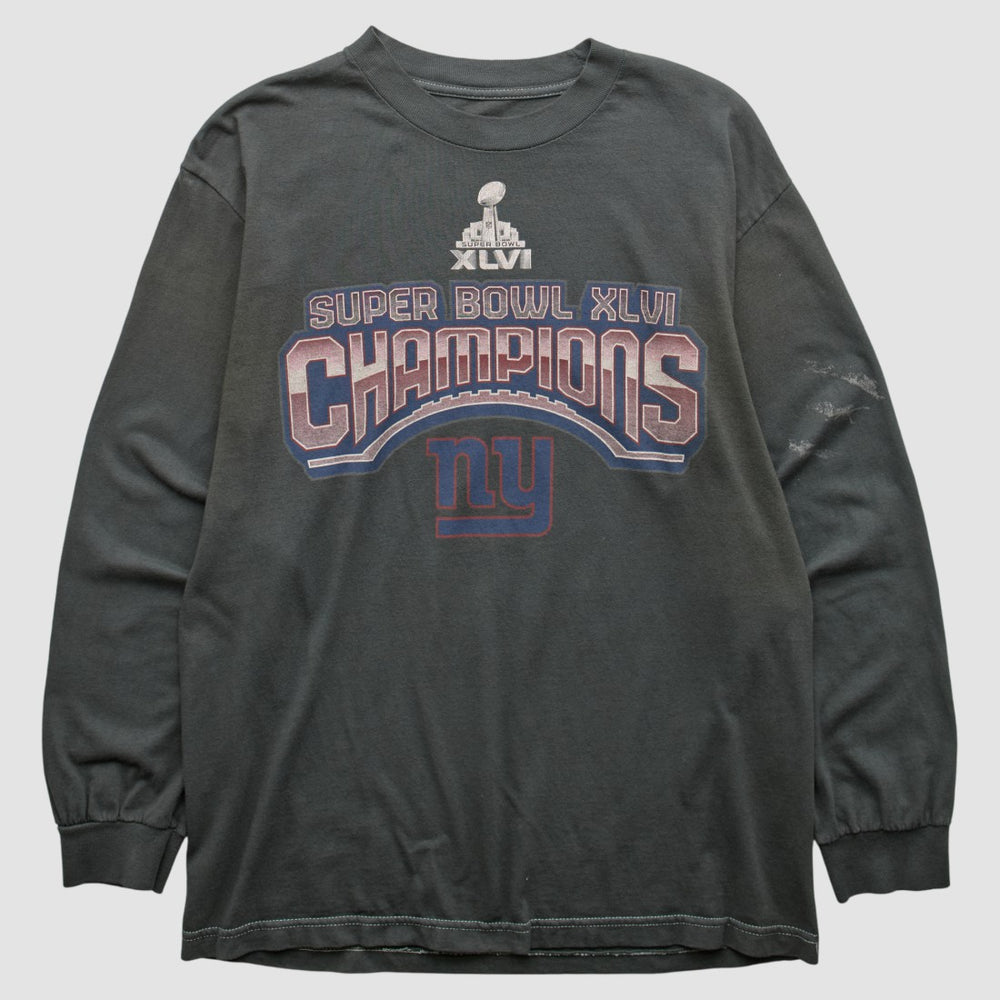 Fanatics New York Giants 2012 Long Sleeve T-shirt Black Vintage