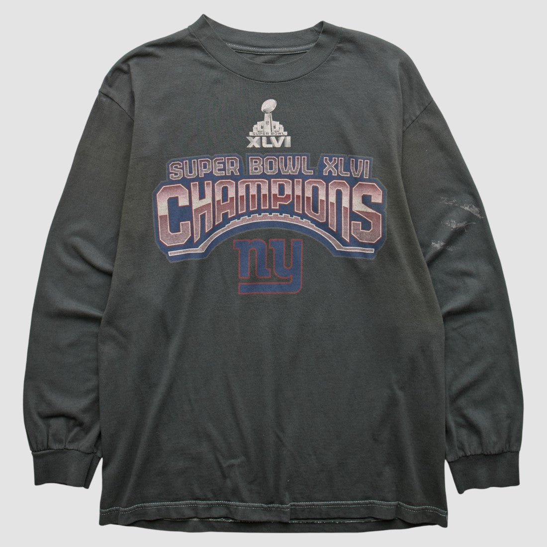 Fanatics New York Giants 2012 Long Sleeve T-shirt Black Vintage