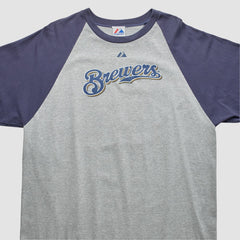 Milwaukee Brewers Majestic 2000s T-shirt - Gray - 2XVintage - Fanatics Online