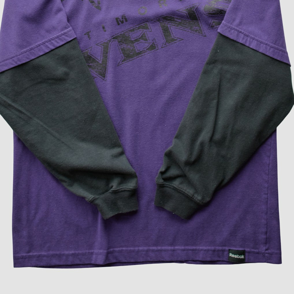 Fanatics Baltimore Ravens Reebok 2010s Long Sleeve T-shirt Purple Vintage