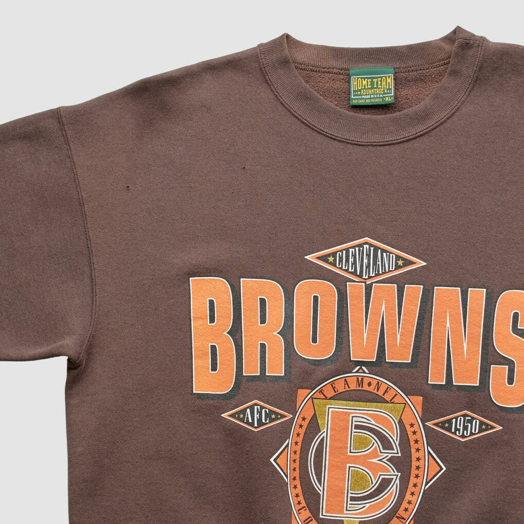 Fanatics Cleveland Browns Home Team Advantage 90s Sweatshirt Brown Vintage