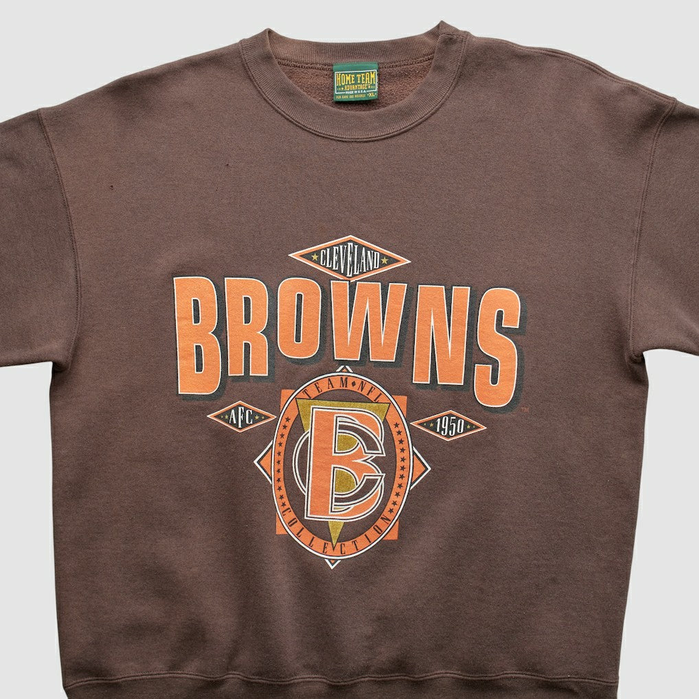 Fanatics Cleveland Browns Home Team Advantage 90s Sweatshirt Brown Vintage