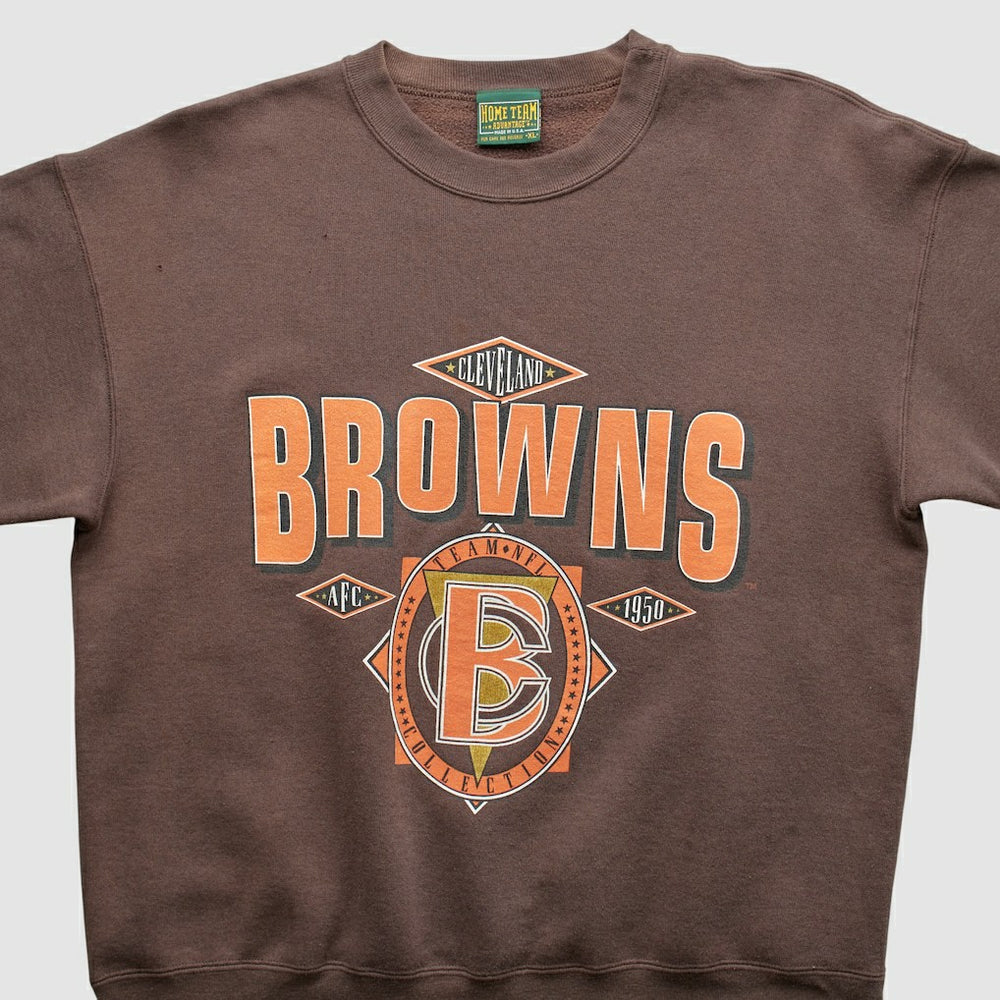 Fanatics Cleveland Browns Home Team Advantage 90s Sweatshirt Brown Vintage