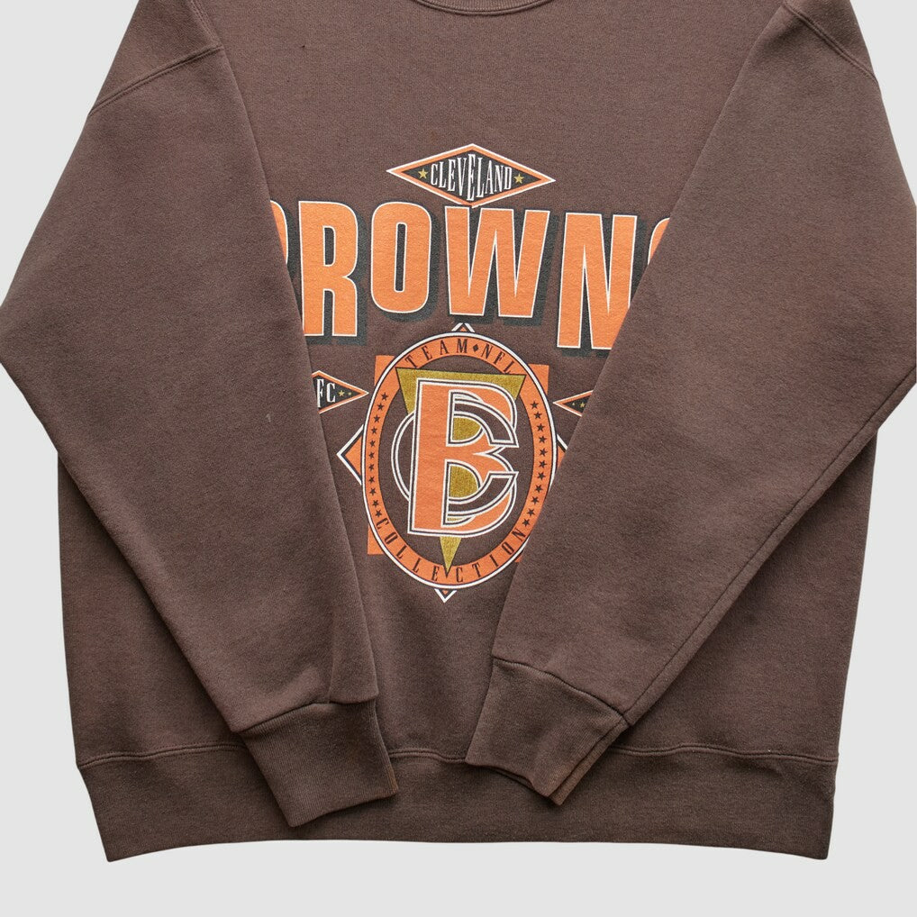 Fanatics Cleveland Browns Home Team Advantage 90s Sweatshirt Brown Vintage