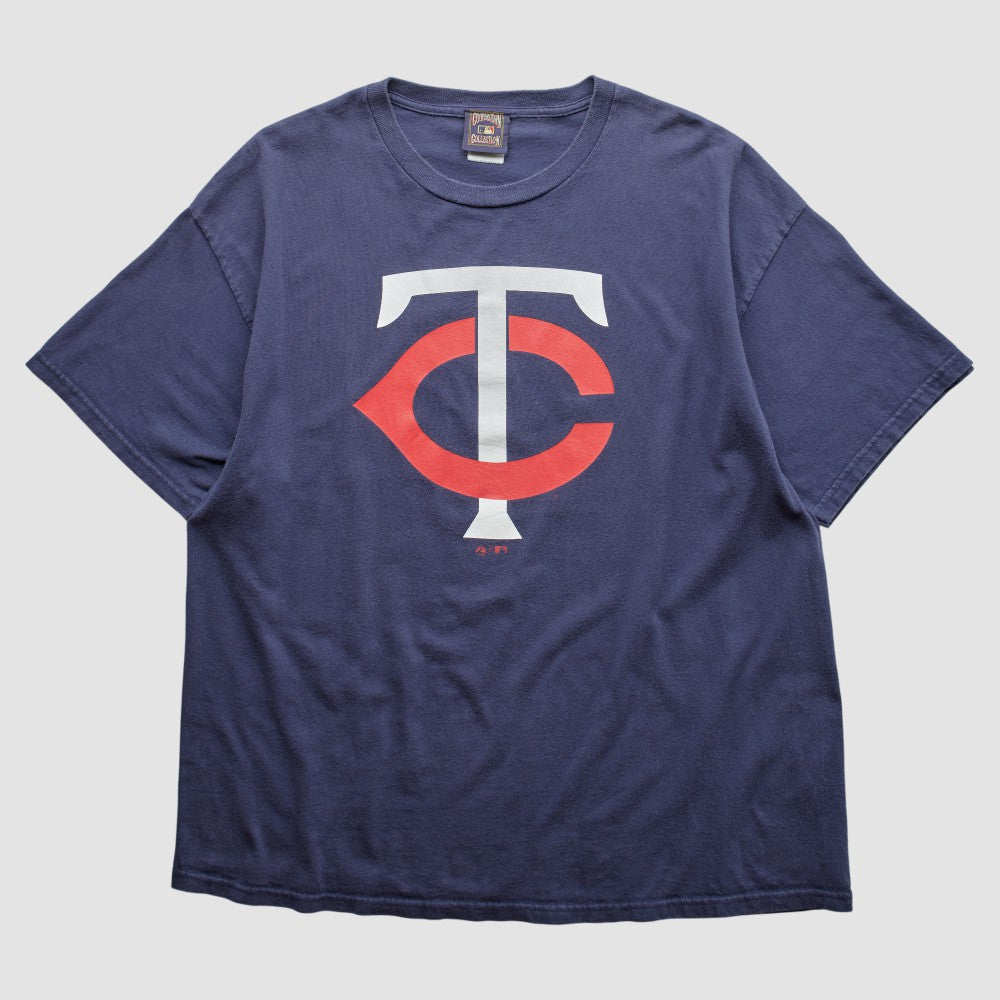Minnesota Twins Majestic 2000s T-shirt - Navy - Vintage - Fanatics Discount