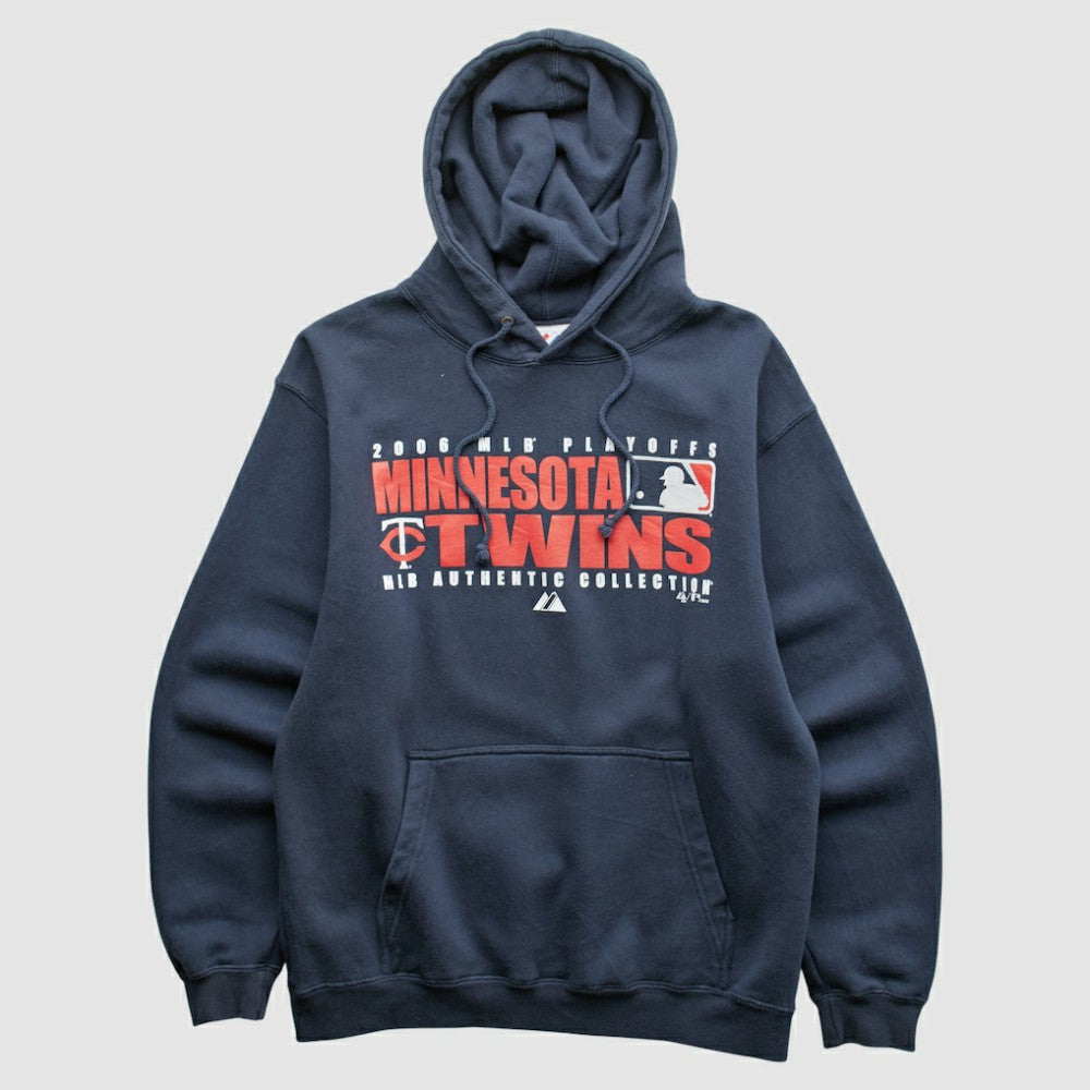 Minnesota Twins Majestic 2006 Hooded Sweatshirt - Navy - XVintage - Fanatics Online