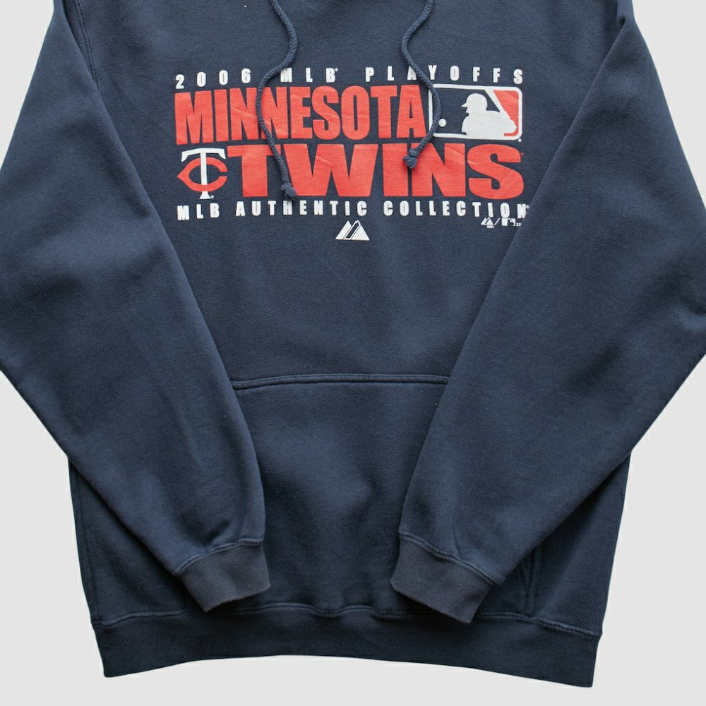 Minnesota Twins Majestic 2006 Hooded Sweatshirt - Navy - XVintage - Fanatics Online