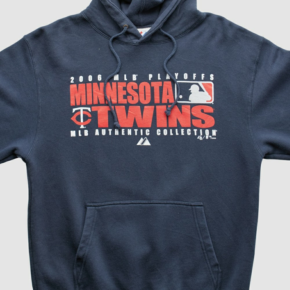 Minnesota Twins Majestic 2006 Hooded Sweatshirt - Navy - XVintage - Fanatics Online