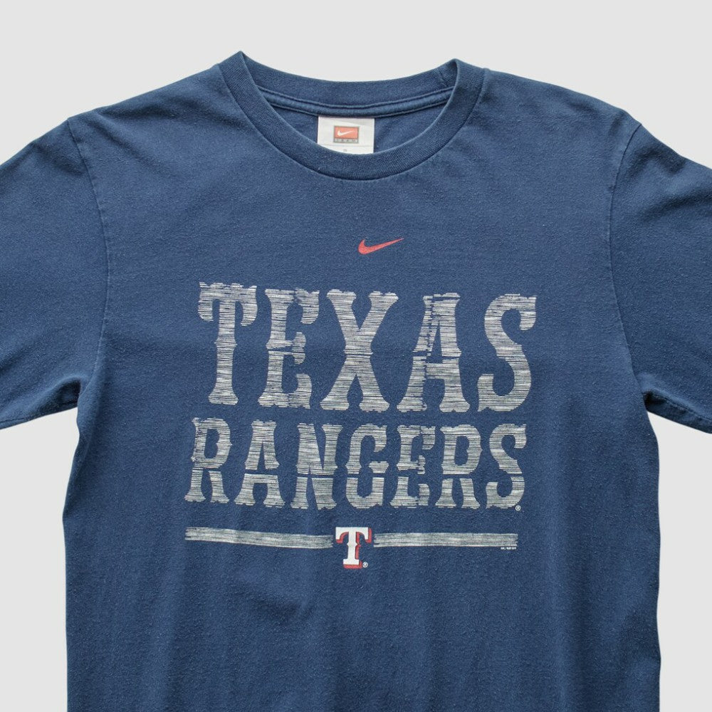 Texas Rangers Nike 2000s Long Sleeve T-shirt - Navy - XXVintage - Nike Discount
