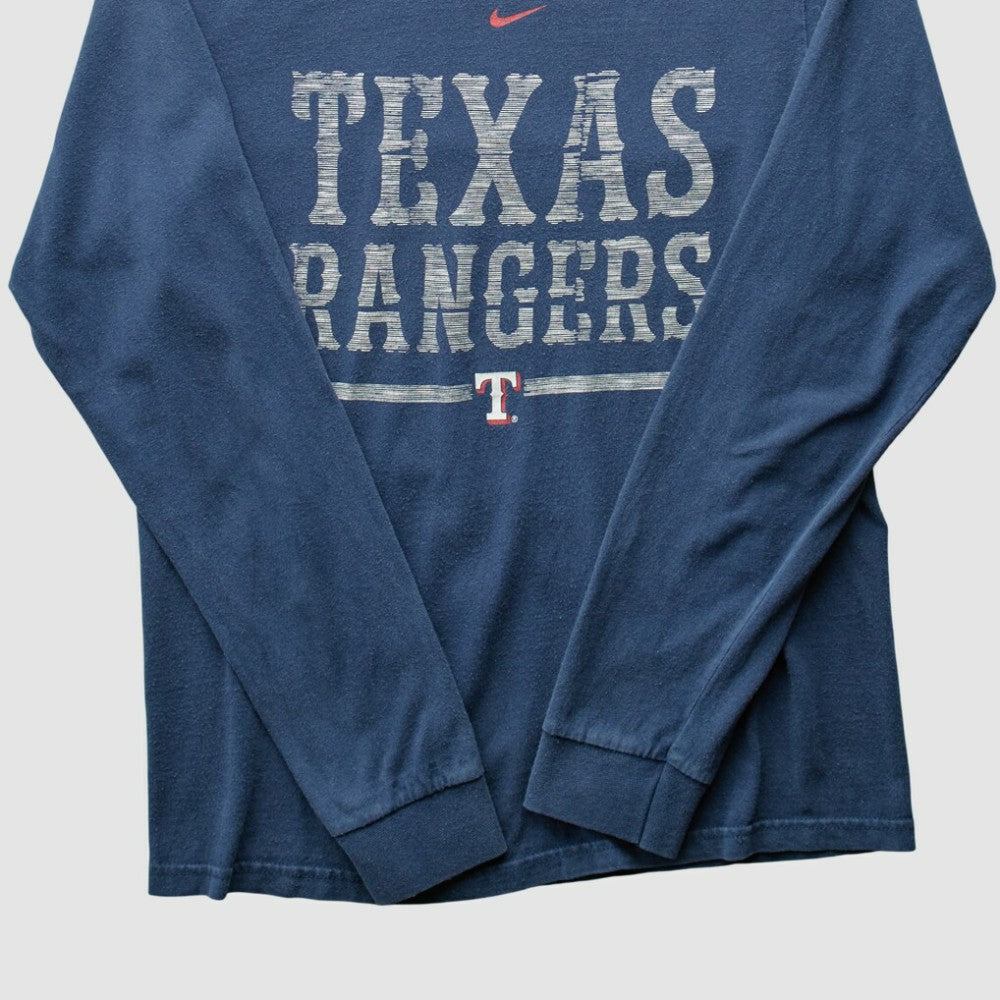 Texas Rangers Nike 2000s Long Sleeve T-shirt - Navy - XXVintage - Nike Discount
