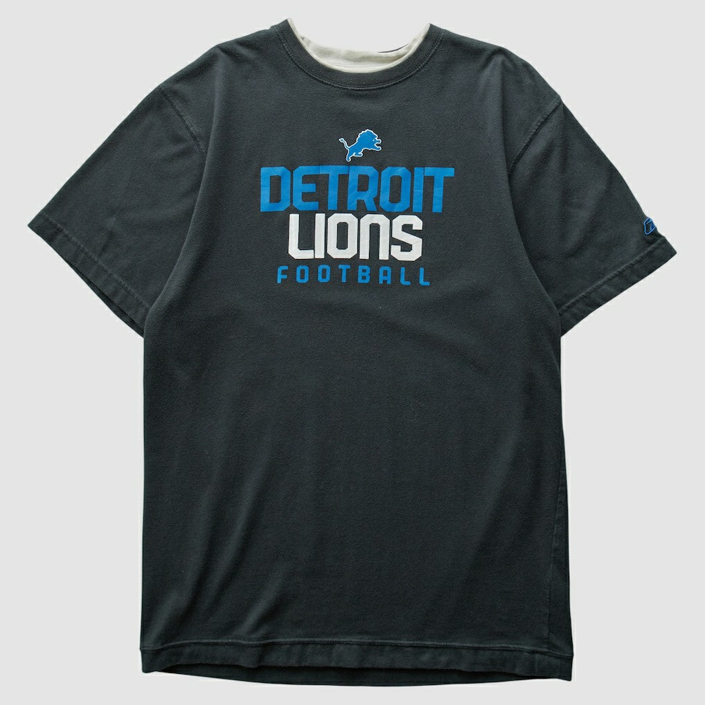 Fanatics Detroit Lions Reebok 2000s T-shirt Black Vintage