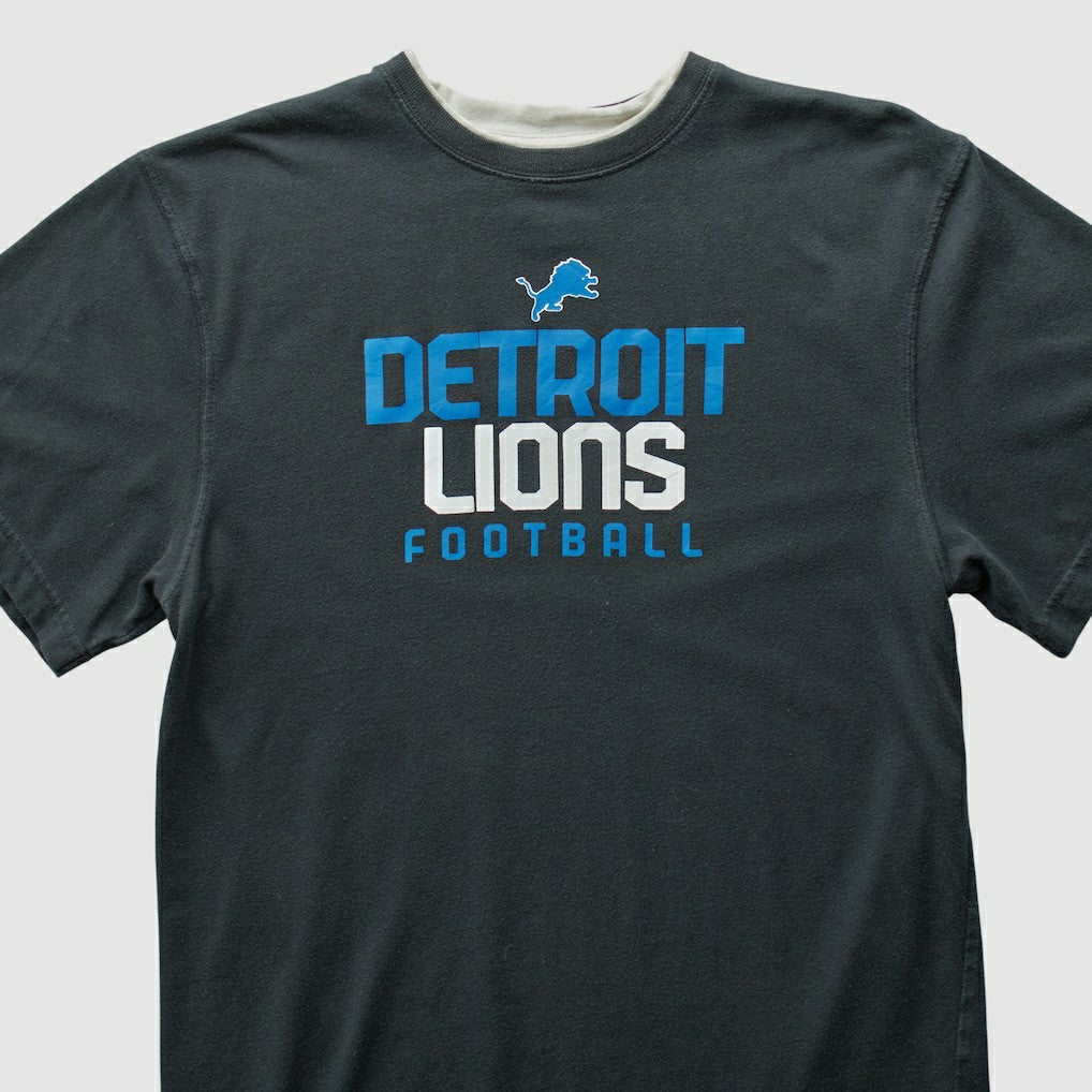 Fanatics Detroit Lions Reebok 2000s T-shirt Black Vintage