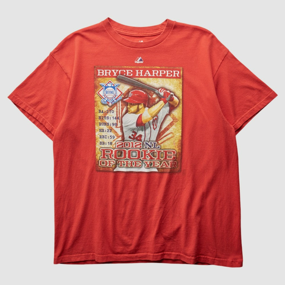 Bryce Harper Majestic 2012 T-shirt - Red - Vintage - Fanatics Discount