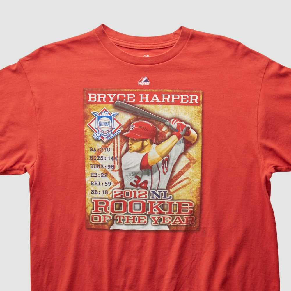 Bryce Harper Majestic 2012 T-shirt - Red - Vintage - Fanatics Discount