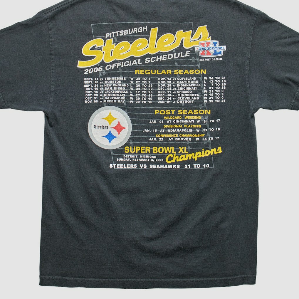 Fanatics Pittsburgh Steelers All Style Apparel & Activewear 2006 T-shirt Black Vintage