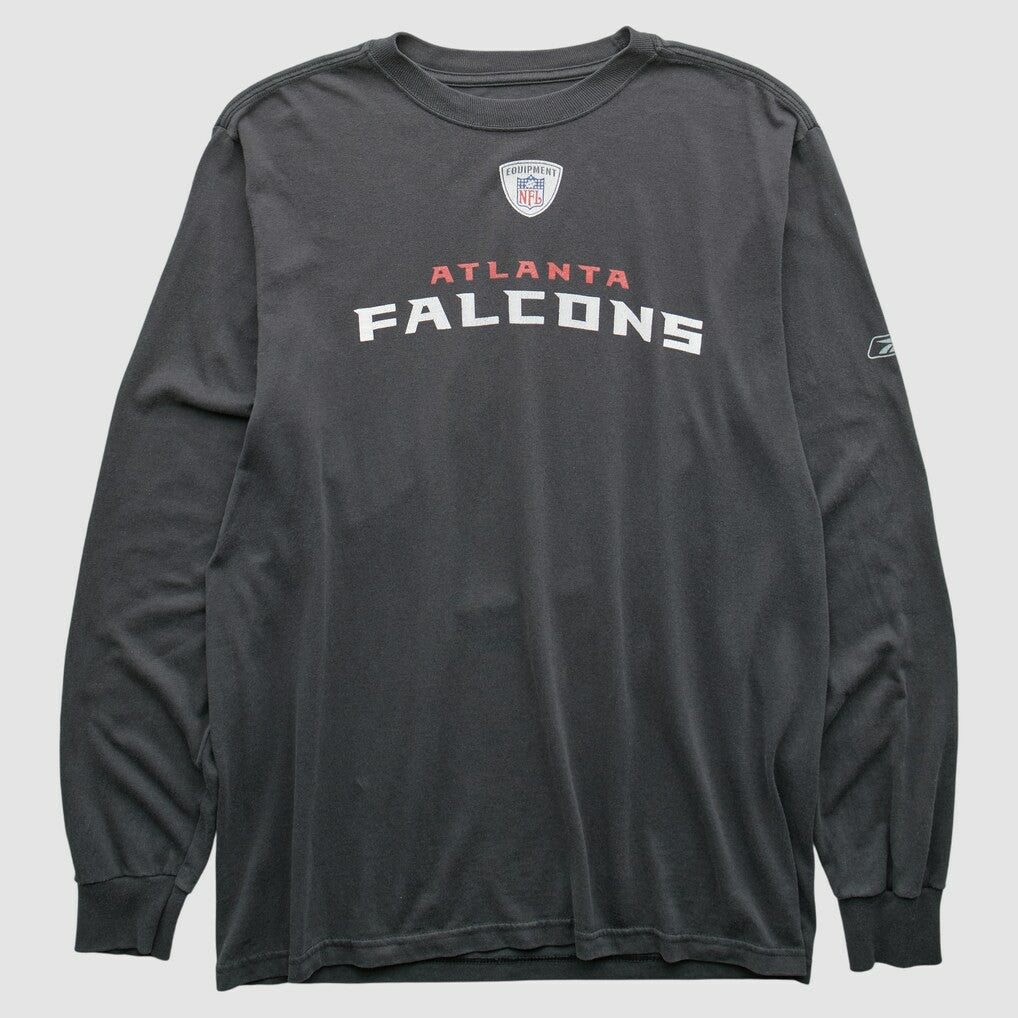 Fanatics Atlanta Falcons Reebok 2000s Long Sleeve T-shirt Charcoal Vintage