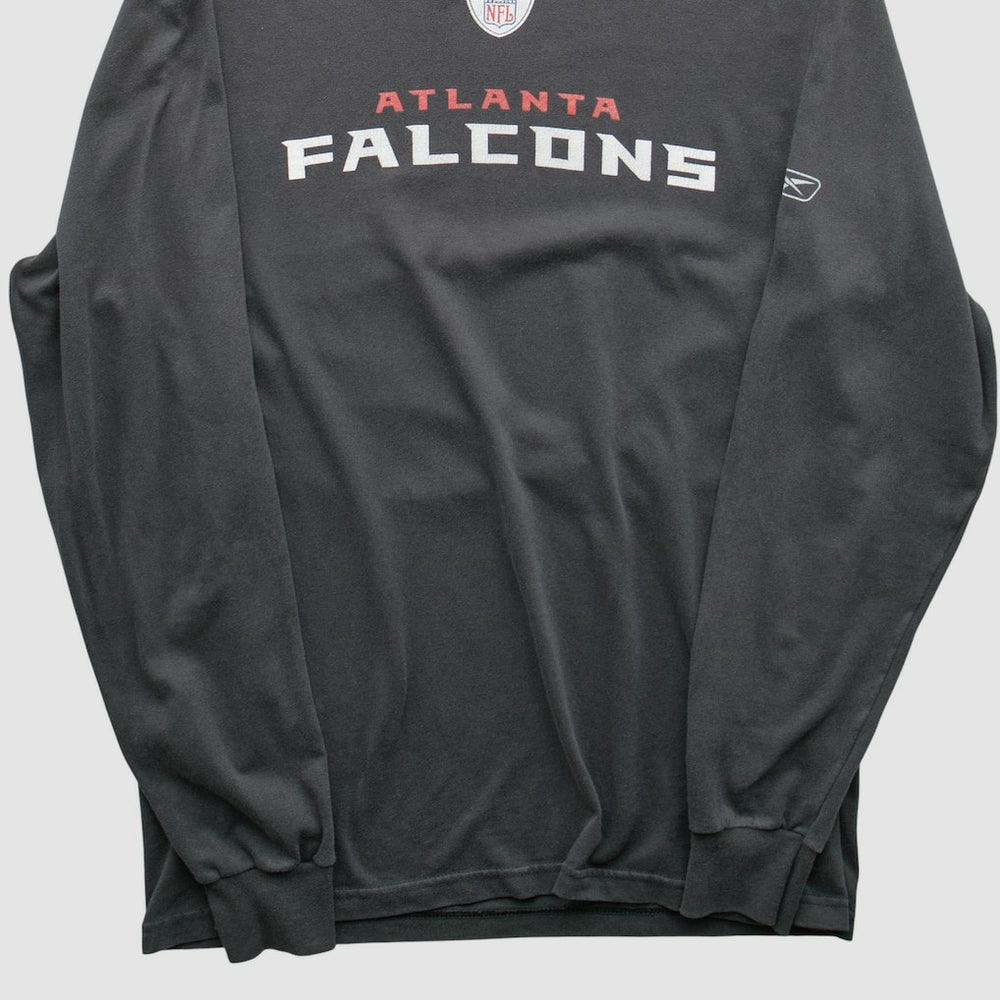 Fanatics Atlanta Falcons Reebok 2000s Long Sleeve T-shirt Charcoal Vintage