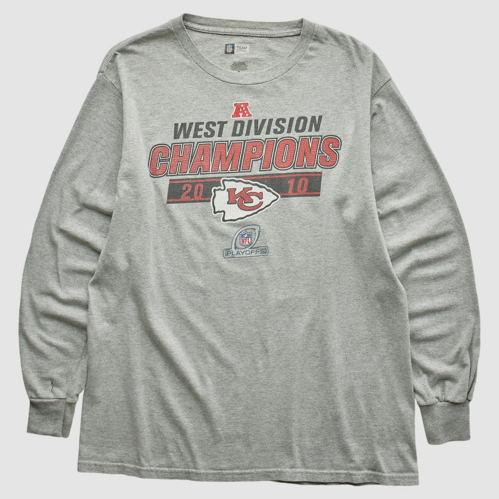 Fanatics Kansas City Chiefs NFL 2010 Long Sleeve T-shirt Heather Gray Vintage