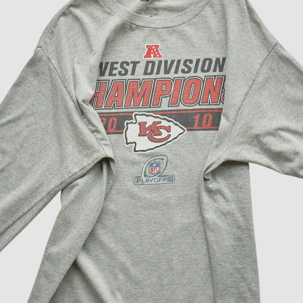 Fanatics Kansas City Chiefs NFL 2010 Long Sleeve T-shirt Heather Gray Vintage
