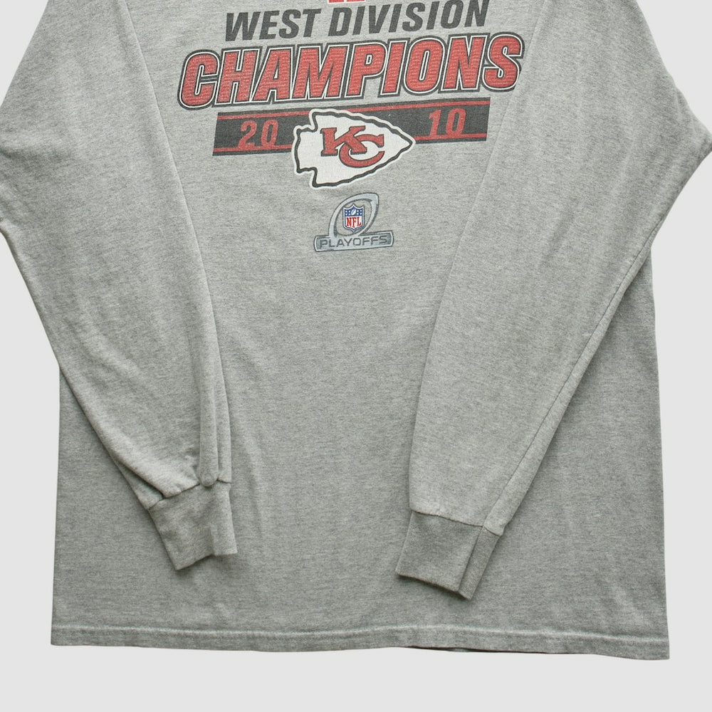 Fanatics Kansas City Chiefs NFL 2010 Long Sleeve T-shirt Heather Gray Vintage