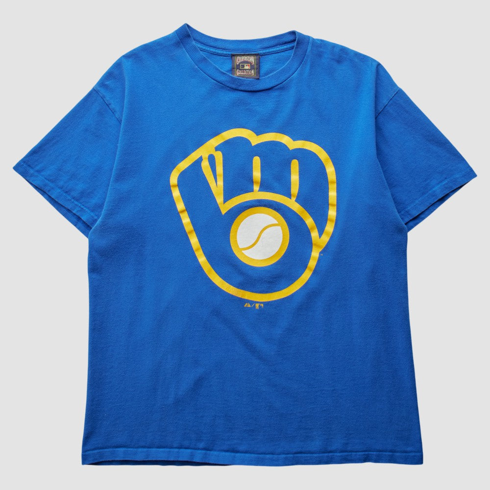 Milwaukee Brewers Majestic 2000s T-shirt - Blue - Vintage - Fanatics Lifestyle