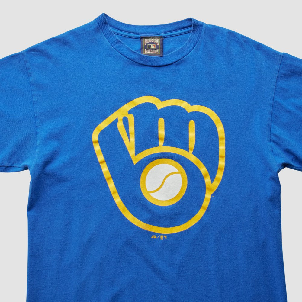 Milwaukee Brewers Majestic 2000s T-shirt - Blue - Vintage - Fanatics Lifestyle