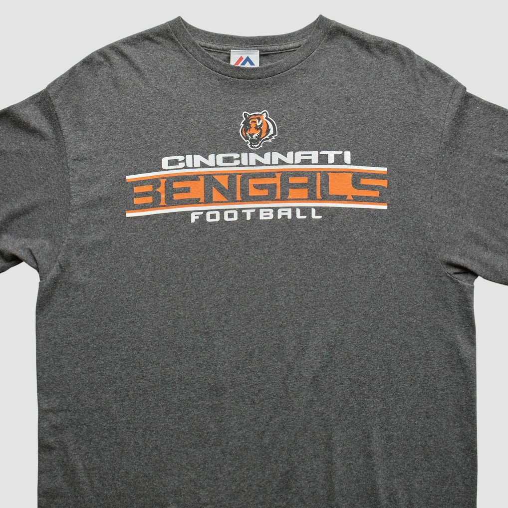 Fanatics Cincinnati Bengals Majestic 2010s T-shirt Dark Heather Gray Vintage