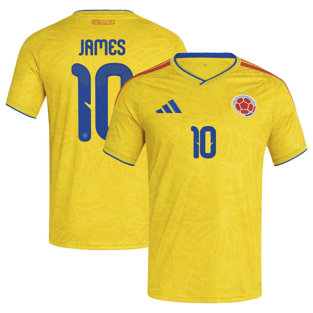 James Rodriguez Colombia National Team 2026 Home Replica Jersey Yellow - Adidas Discount