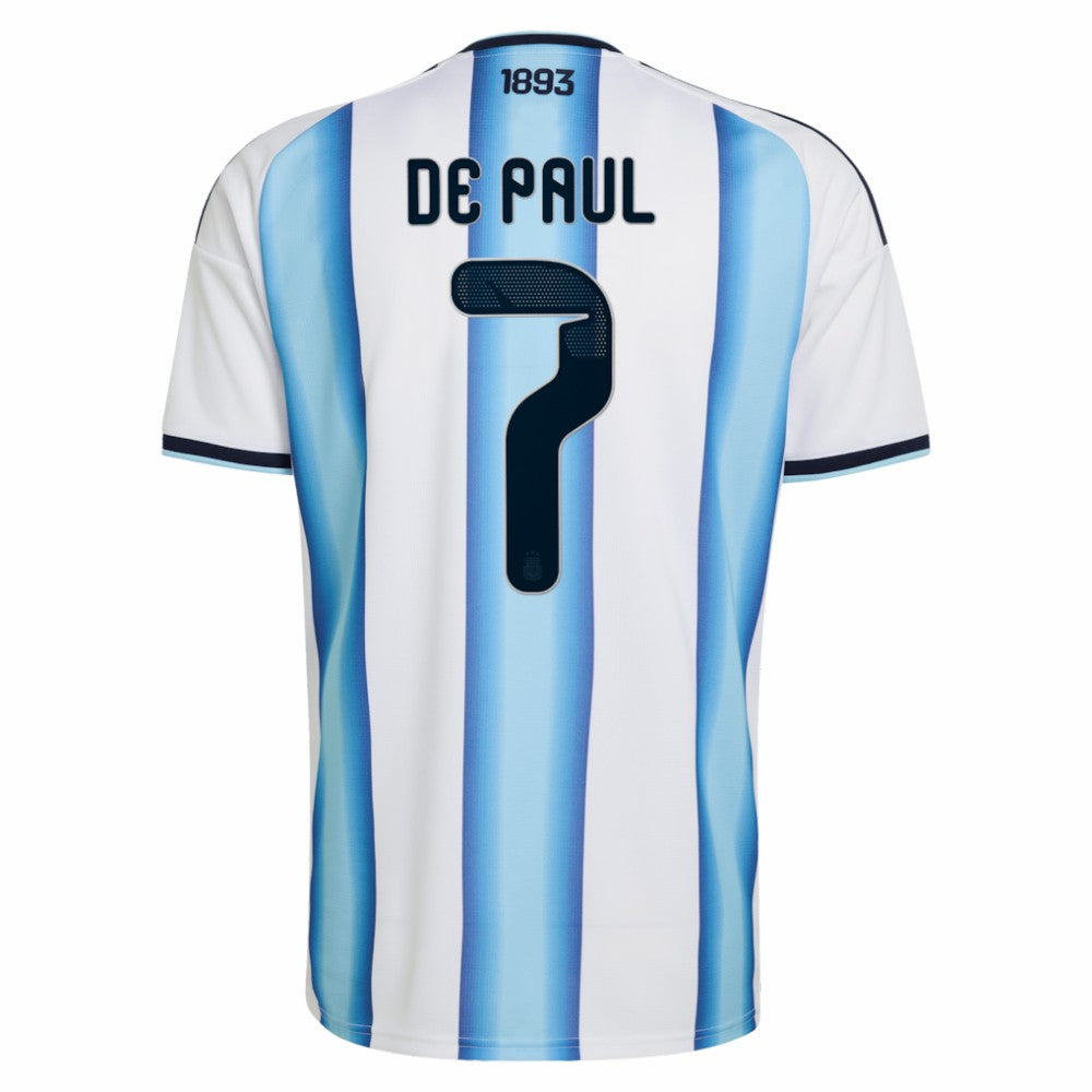 Rodrigo De Paul Argentina National Team 2026 Home Replica Jersey White - Adidas
