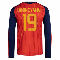 Lamine Yamal Spain National Team 2026 Home Replica Long Sleeve Jersey Red - Adidas for sale