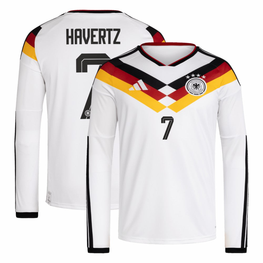 Kai Havertz Germany National Team 2026 Home Replica Long Sleeve Jersey White - Adidas for sale