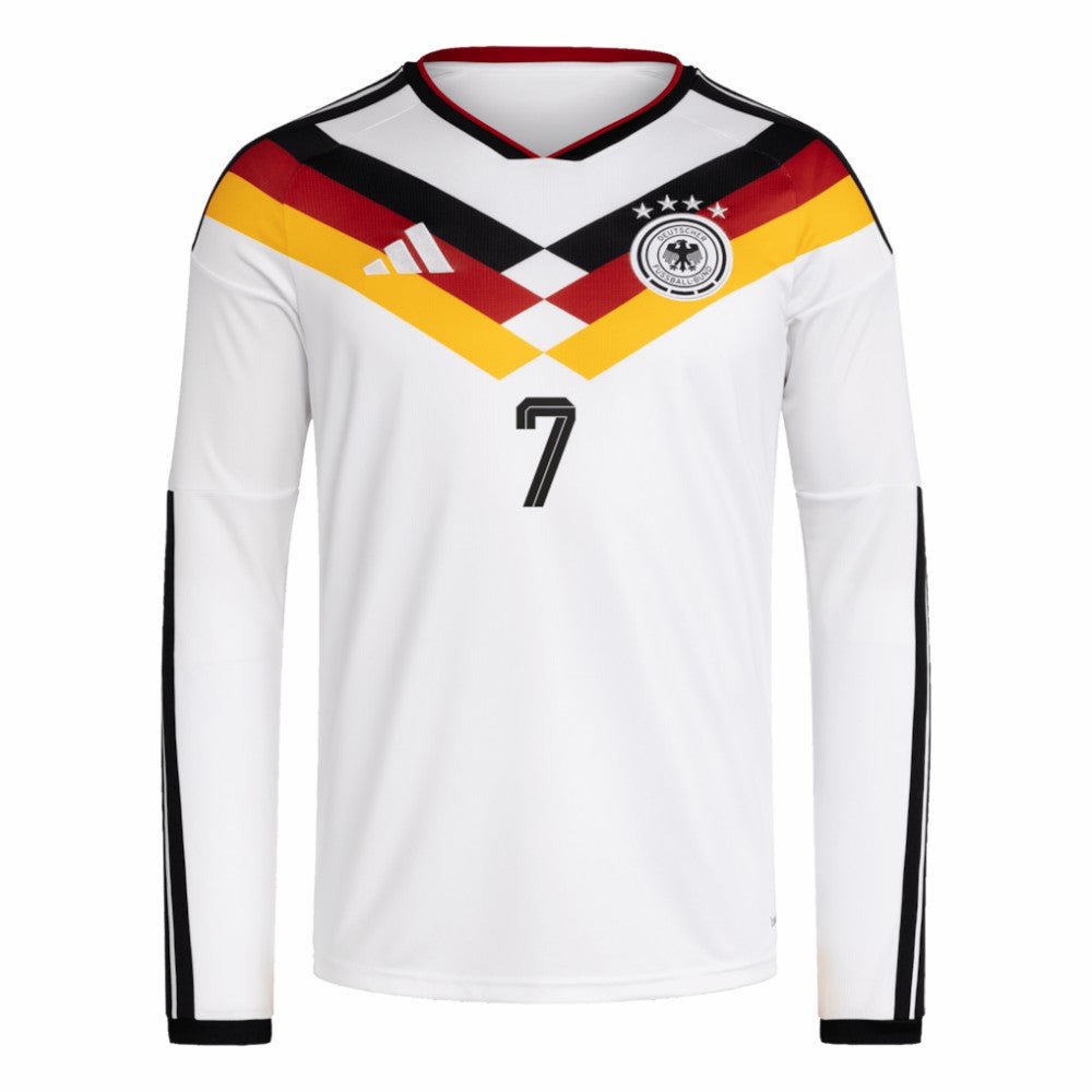Kai Havertz Germany National Team 2026 Home Replica Long Sleeve Jersey White - Adidas for sale