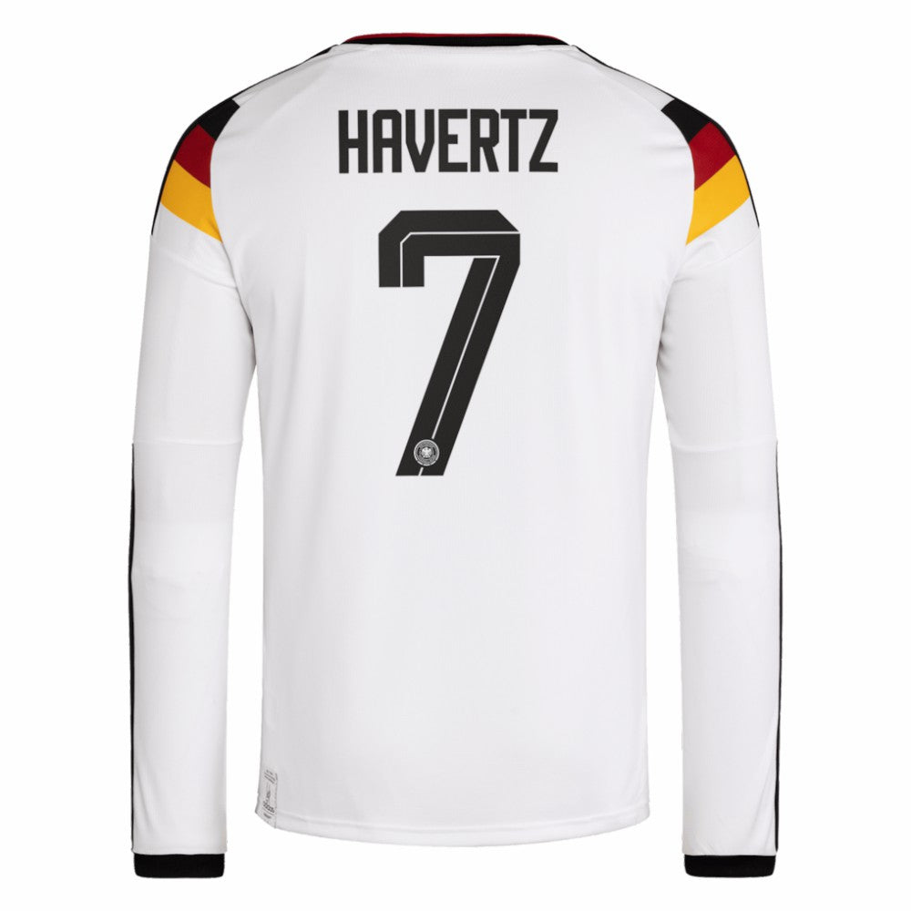 Kai Havertz Germany National Team 2026 Home Replica Long Sleeve Jersey White - Adidas for sale