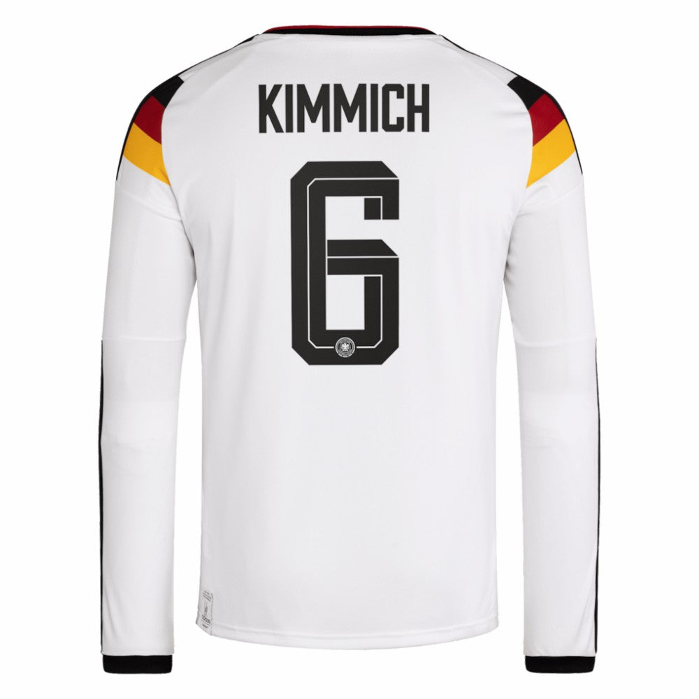 Joshua Kimmich Germany National Team 2026 Home Replica Long Sleeve Jersey White - Adidas