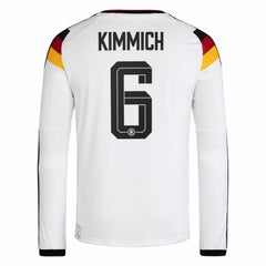 Joshua Kimmich Germany National Team 2026 Home Replica Long Sleeve Jersey White - Adidas