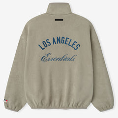 Los Angeles Dodgers Fear of God x MLB Unisex Modern Suede Half-Zip Jacket - Gray - MLB Online