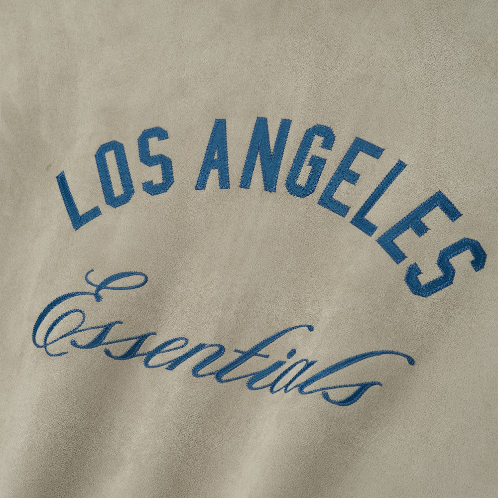 Los Angeles Dodgers Fear of God x MLB Unisex Modern Suede Half-Zip Jacket - Gray - MLB Online