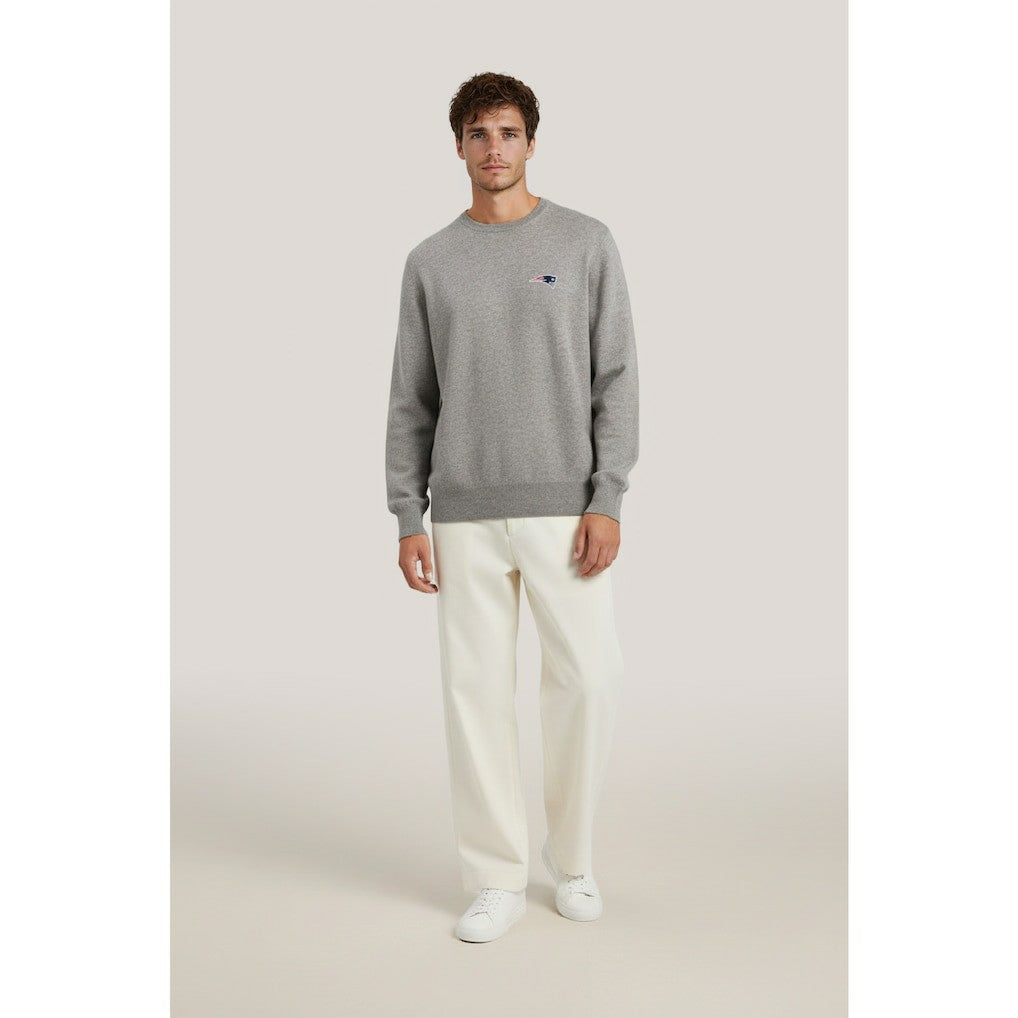 New England Patriots NAADAM Cashmere Sweater Gray