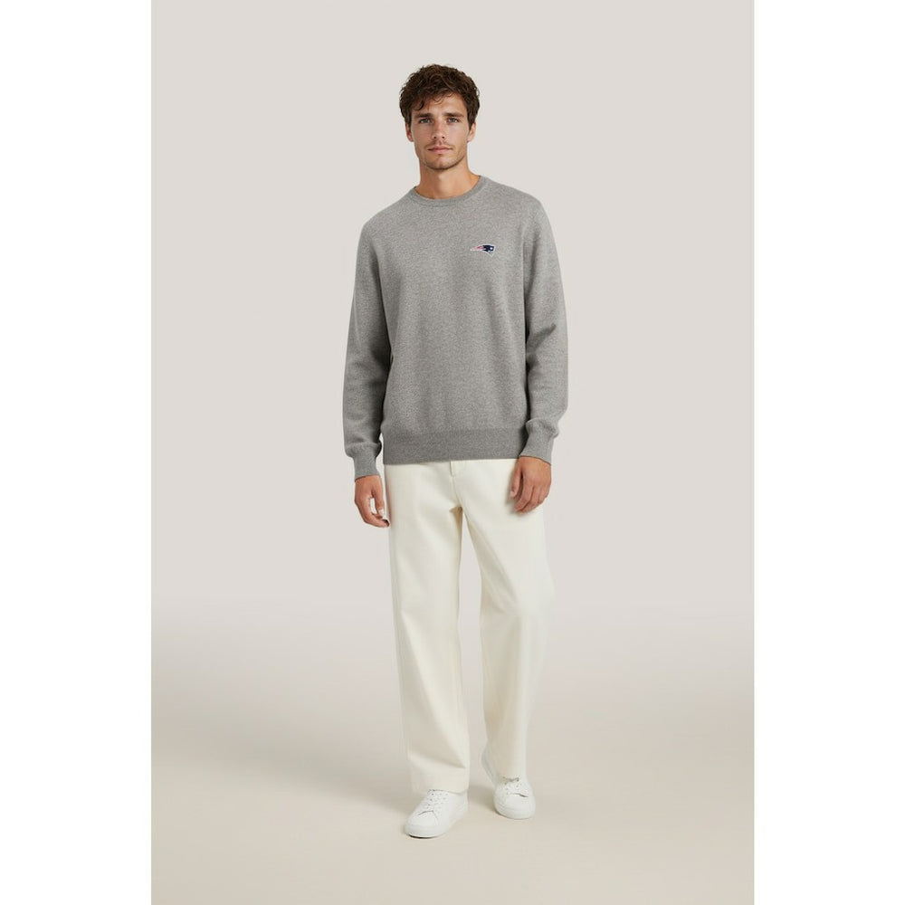 New England Patriots NAADAM Cashmere Sweater Gray