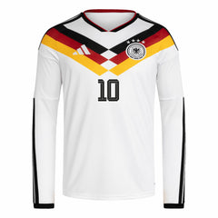 Jamal Musiala Germany National Team 2026 Home Replica Long Sleeve Jersey White - Adidas Discount