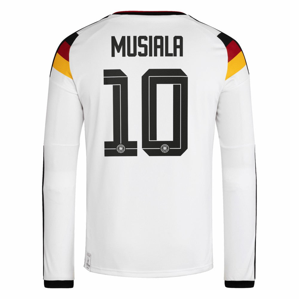 Jamal Musiala Germany National Team 2026 Home Replica Long Sleeve Jersey White - Adidas Discount