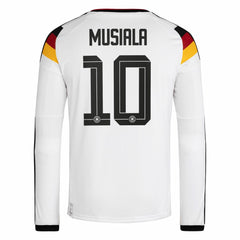 Jamal Musiala Germany National Team 2026 Home Replica Long Sleeve Jersey White - Adidas Discount