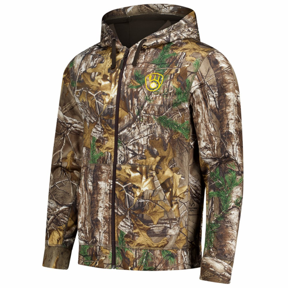 Milwaukee Brewers Dunbrooke Trophy Realtree Full-Zip Hoodie - Camo - MLB Online