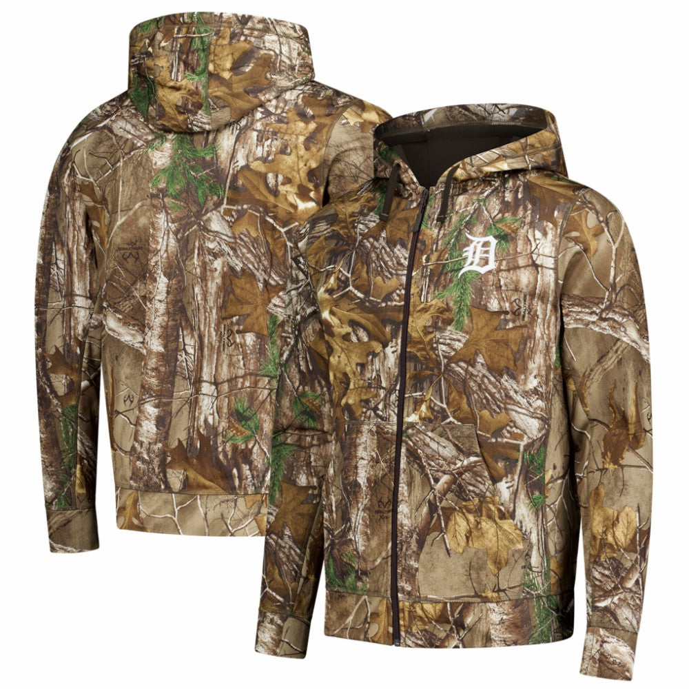 Detroit Tigers Dunbrooke Trophy Realtree Full-Zip Hoodie - Camo - MLB Sale
