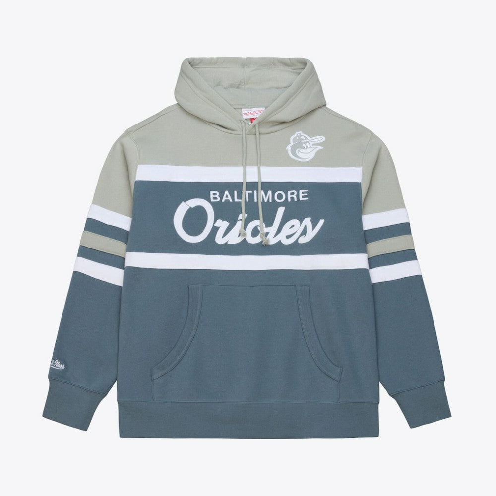 Baltimore Orioles Mitchell & Ness Cooperstown Collection Thunderstorm Head Coach Hoodie - Gray - Mitchell & Ness Online