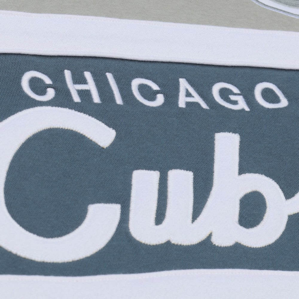 Chicago Cubs Mitchell & Ness Cooperstown Collection Thunderstorm Head Coach Hoodie - Gray - Mitchell & Ness on Sale